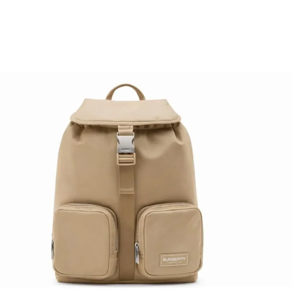 Sale ends 6/29 Burberry nylon Tan Backpack with logo nwt small